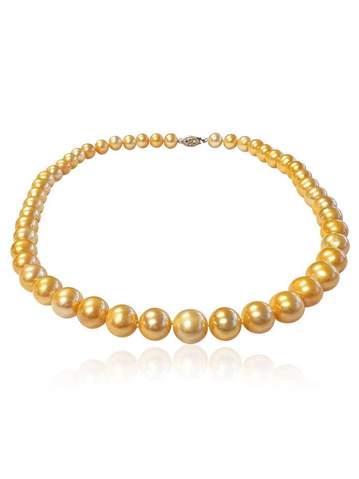 MARIA-THERESA REEF Limited Edition 9-10mm Marigold Necklace for wholesale by Avani Jewelry