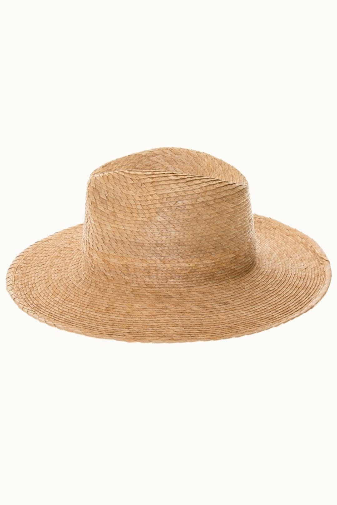 Olive & Pique - Wholesale Straw Hat - Women's - Palm Leaf Flat Brim Panama Straw Hat, UPF 50+6