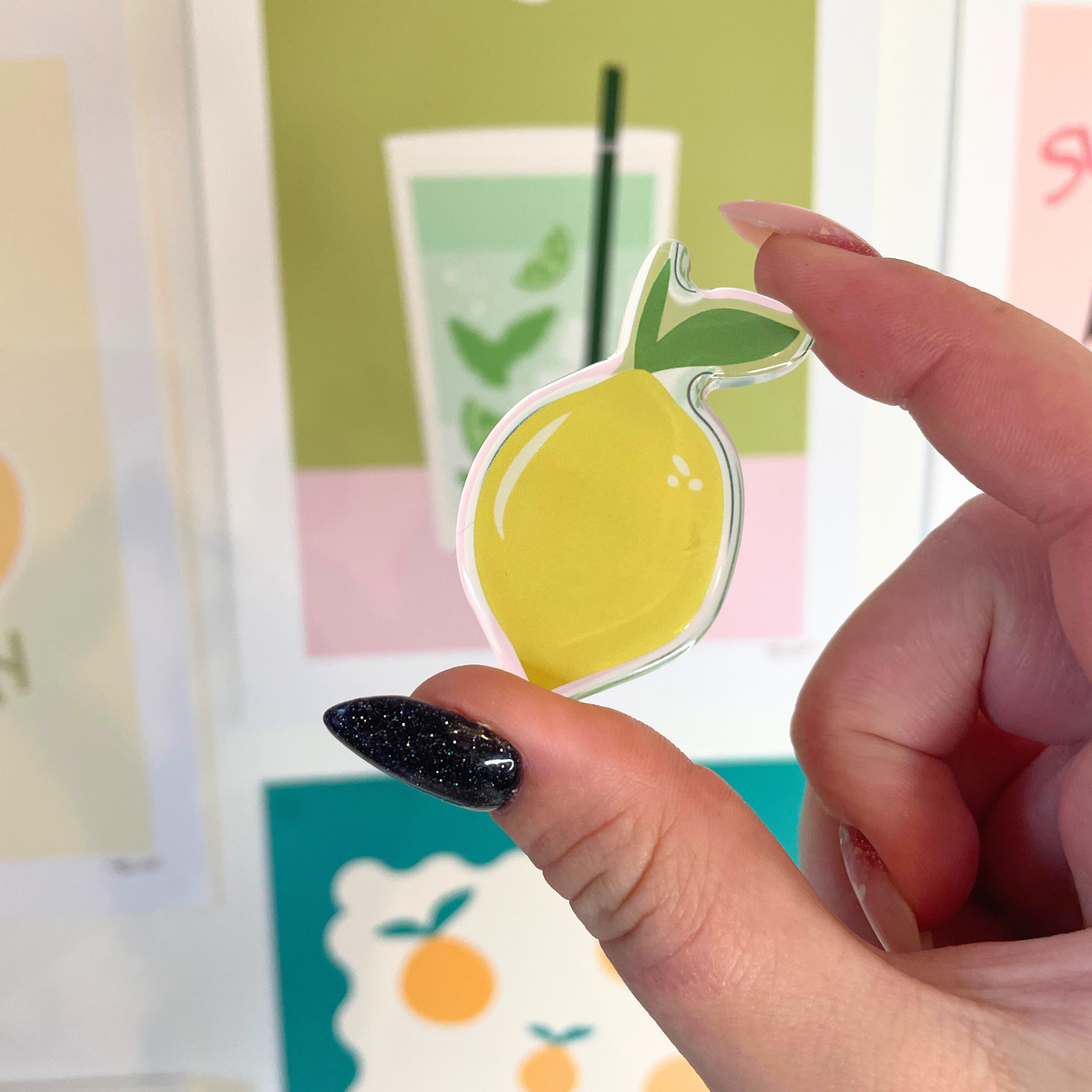 Atelier Naholi - Wholesale Brooch - Acrylic lemon pins1