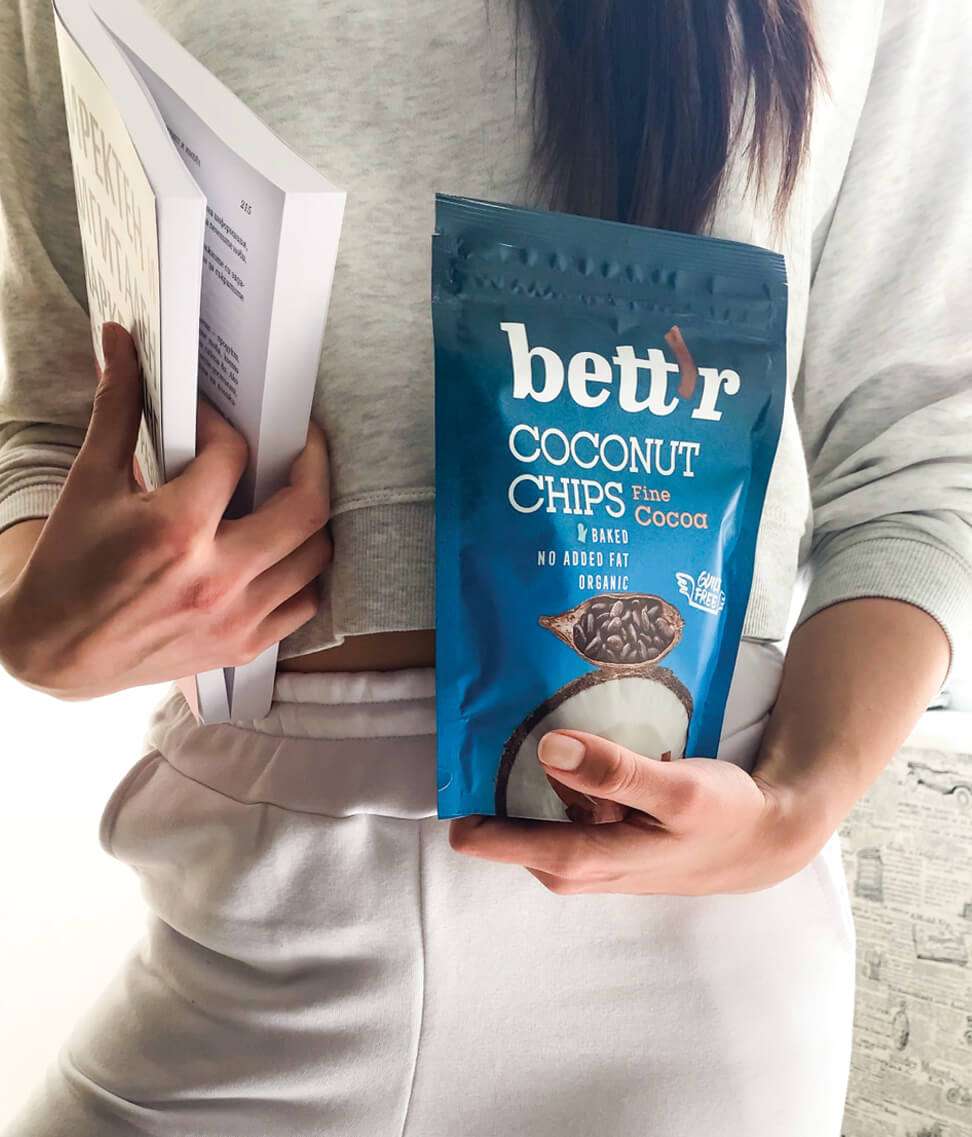 Smart Organic - Vendita all'ingrosso Patatine - Chips di cocco bio con cacao fine Bett’r, 70 g3