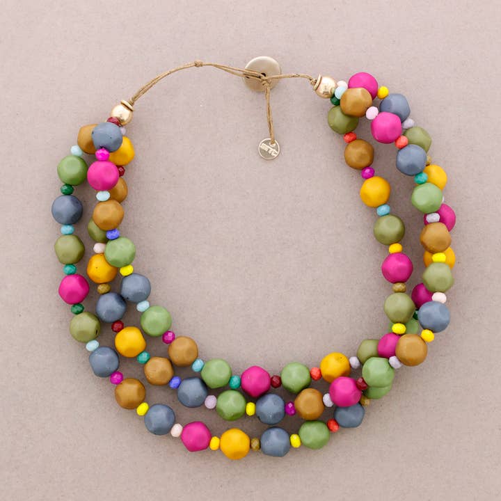 Sonata – Großhandel Perlenkette – 3-runde Halskette mit Harzperlen.7