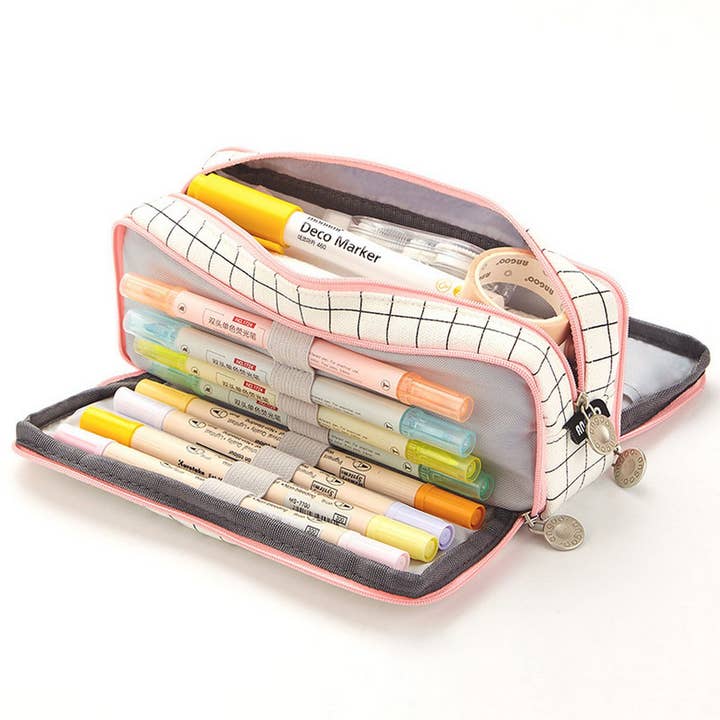 ACCITY - Wholesale Pencil Case/Pouch - DOUBLE LAYER MULTIFUNCTIONAL PENCIL CASE_CWMM19711