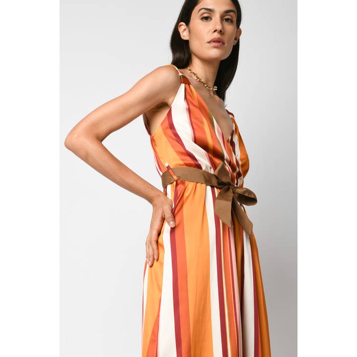 Vestido largo rayas para venta al por mayor de Nuna Lie