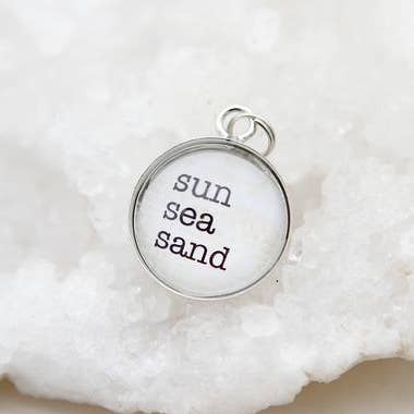 Sun Sea Sand Bubble Charm for wholesale by Jennifer Dahl Designs LLC