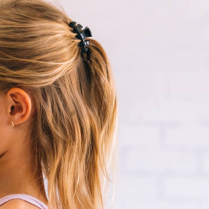 TELETIES - Wholesale Hair Clip - Women's - Classic Hair Clip | Tiny | Jet Black