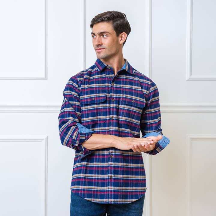 Organic Flannel Double Pocket Shirt for wholesale by Hope and Henry