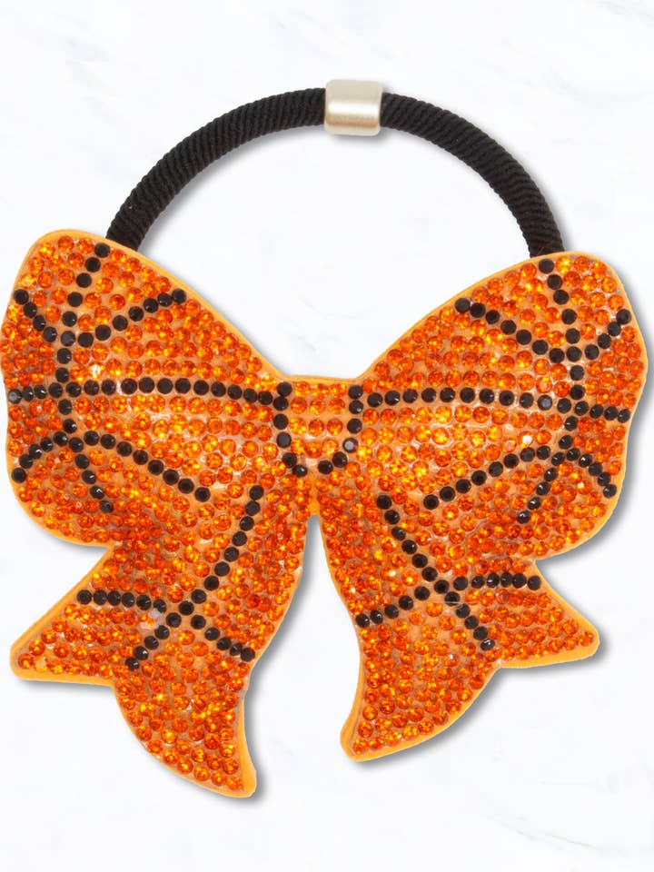 Élastique à cheveux avec nœud de basket étincelant pour la vente par Suzie Q USA