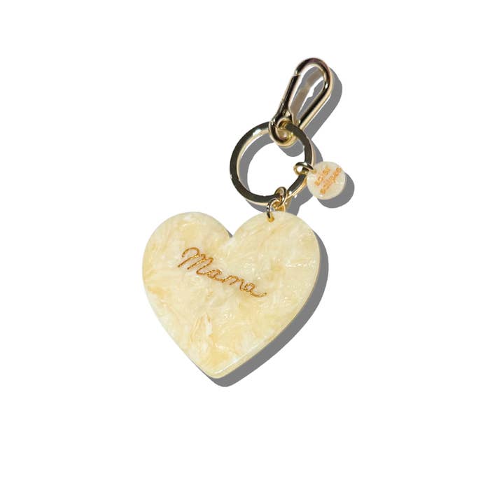 Solar Eclipse - Wholesale Keychain - Women's - Hand-painted Mama Heart Acetate Bag Charm + Keychain0