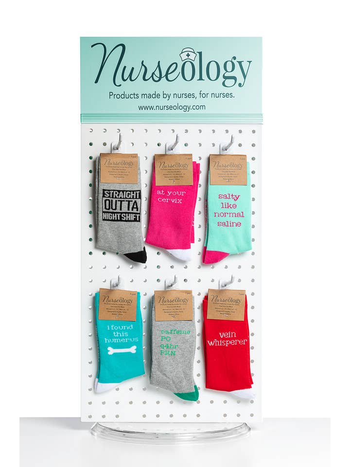 Nurseology - Wholesale Socks - Unisex - Straight Outta Night Shift Cotton Crew Length Unisex Socks1