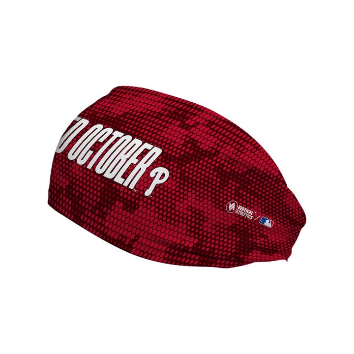 Phillies Cooling Headband: Red October Hex Camo for wholesale on Faire