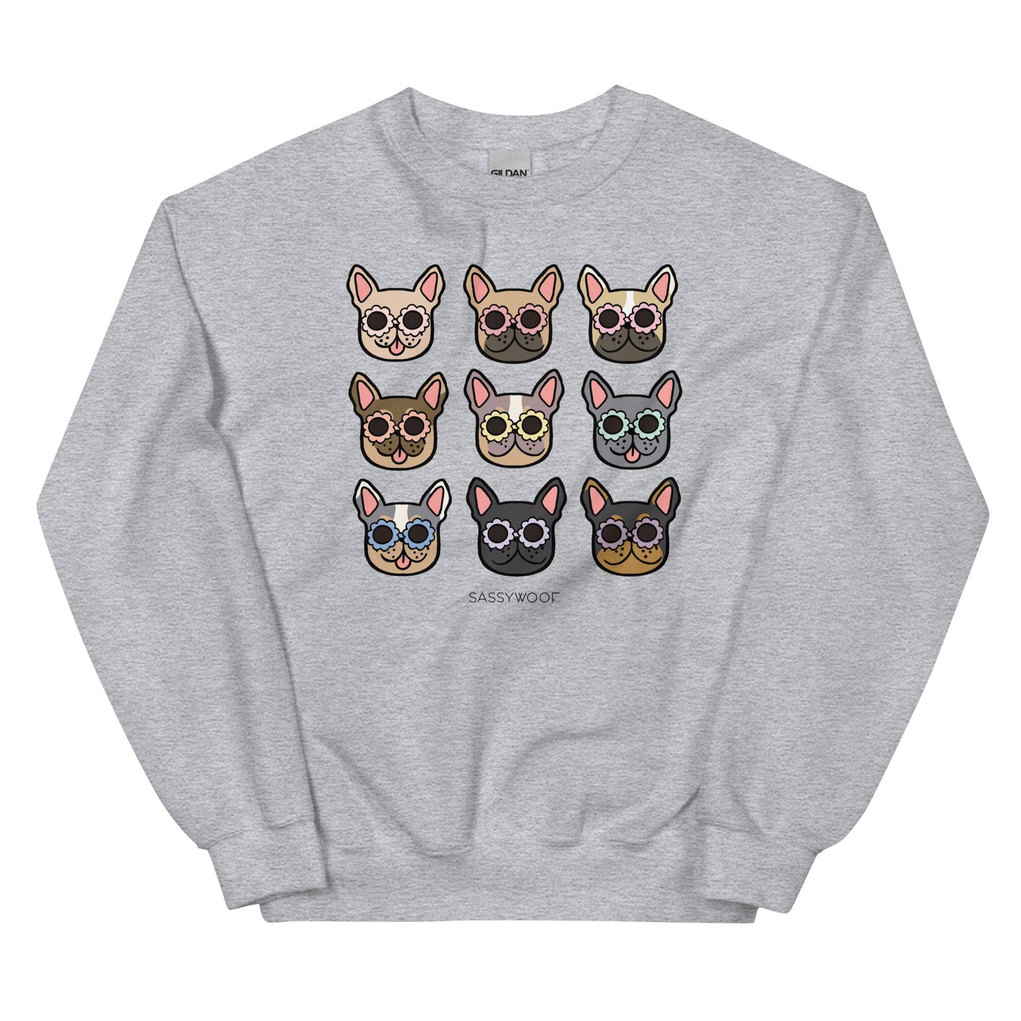SASSY WOOF - Wholesale Graphic Sweatshirt - Unisex - Frenchie Sweatshirt1