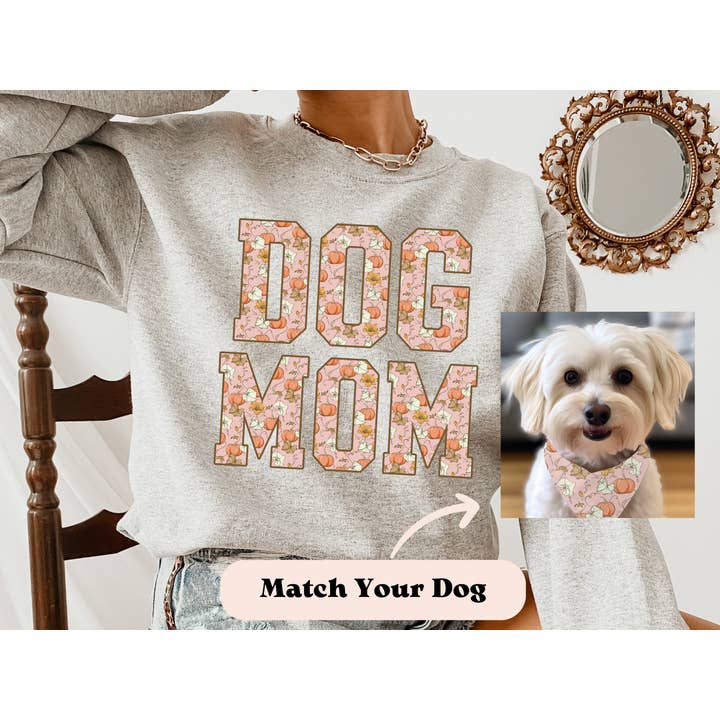 Picking Pumpkins Hunde-Mama Sweatshirt, Hunde-Mama, Rundhalsausschnitt, Geschenk für den Großhandel von Dog Mom Apparel