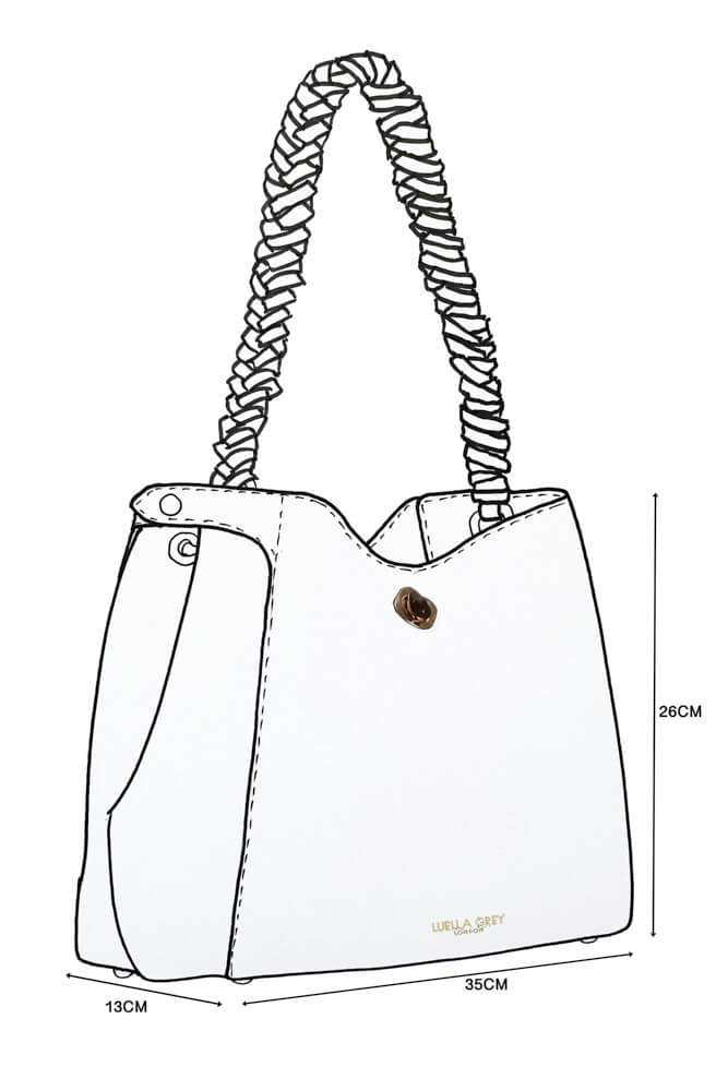 Luella Grey London – Großhandel Schultertasche – Damen – Adriana Sage Gewebter Griff Hobo9