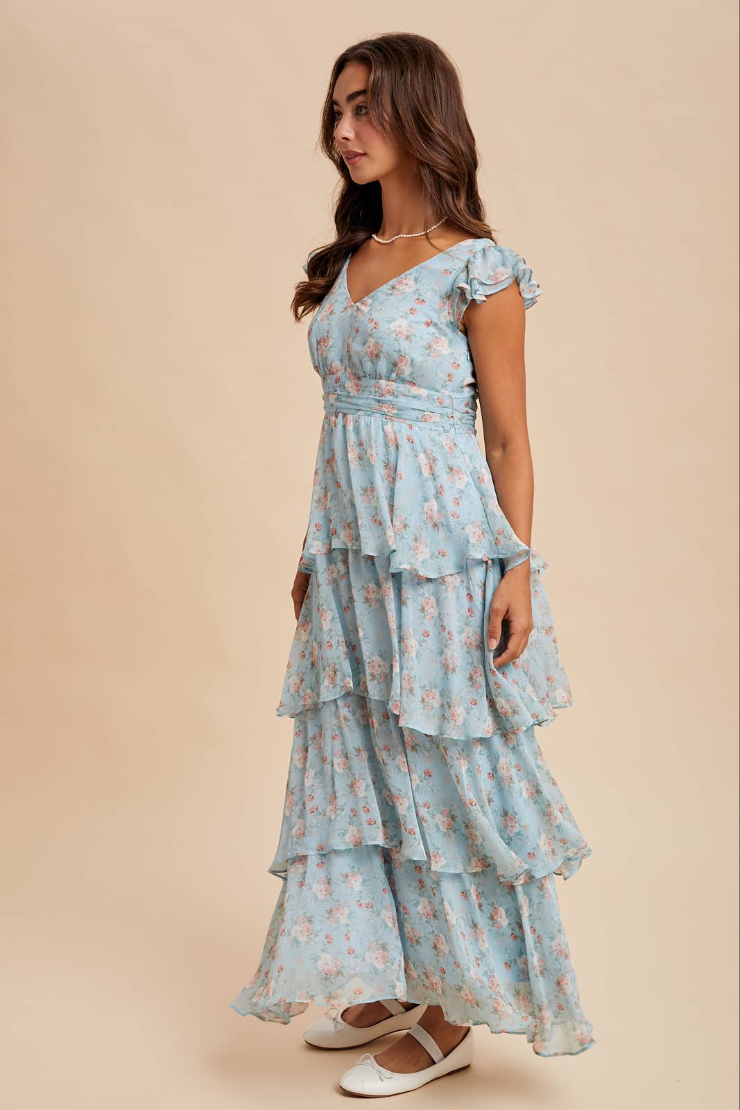 In Loom - Wholesale Dress - Women's - TIERED CHIFFON FLORAL DRESS9