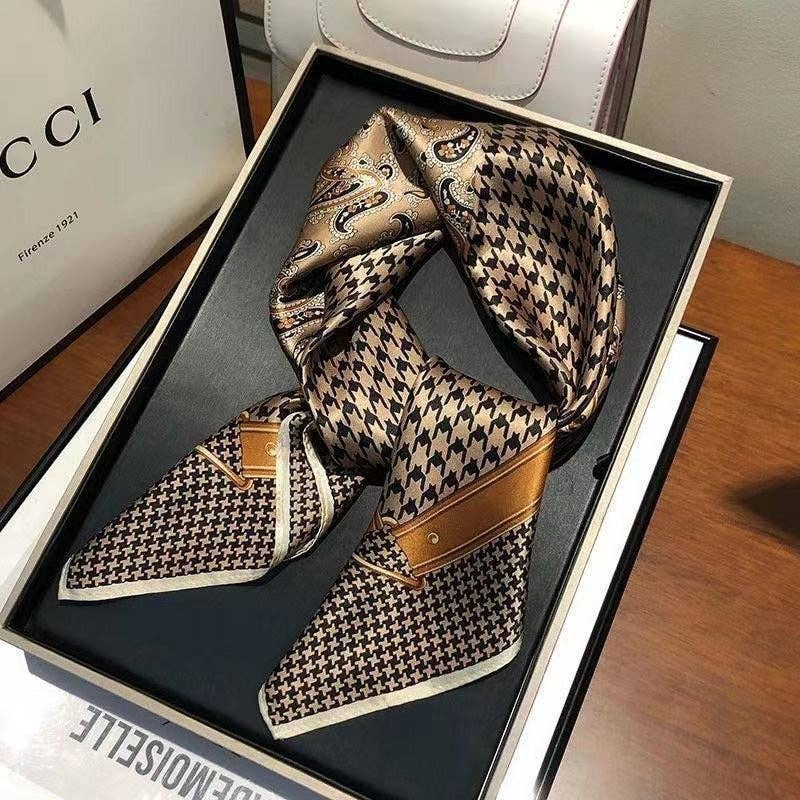 Marayn - Wholesale Scarf – Women's - Retro Chic 70cm Silk Scarf for Timeless Style17