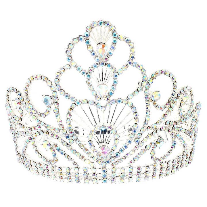 Blooming Heart Pageant Bunk Crown for wholesale by Diacly