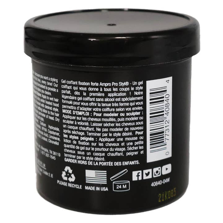 KT Supply - Wholesale Hair Styling Gel/Mousse - Ampro Indu Ampro Pro Styl Protein Gel Super Hold, 6 Oz2