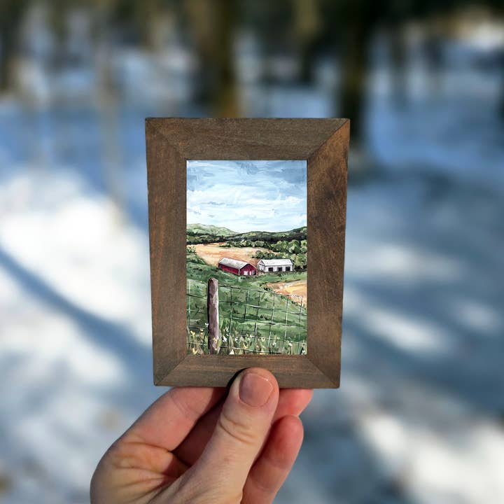 Impression de ferme et paysage dans un cadre pour la vente par The Cranberry Finch