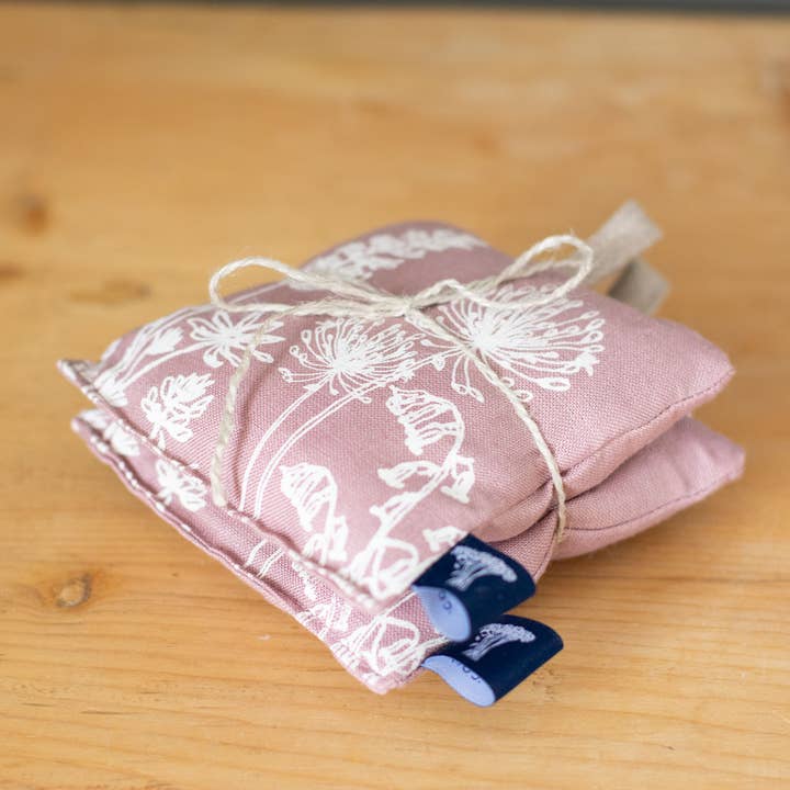 Helen Round - hand printed linen and bamboo wellness - Wholesale Sachet - Lavender Bags Pure Linen Set of Two