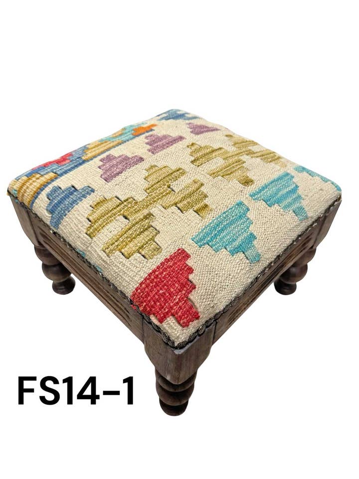 Kilim Footstool for wholesale by Natto USA