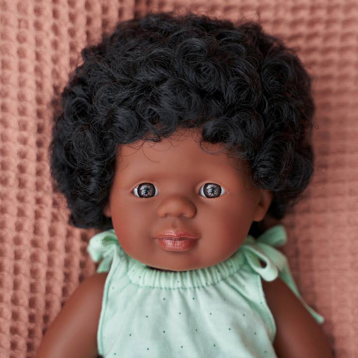 Miniland Educational - Wholesale Doll - Kids - Baby Doll African American Girl 15'' inch (box)