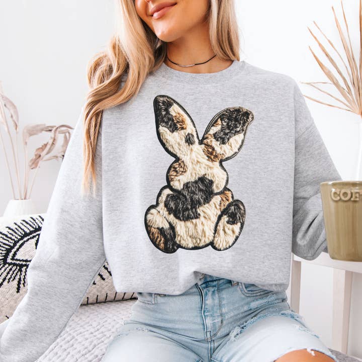 Conejo de piel sintética con estampado de vaca para venta al por mayor de Moxie Brands