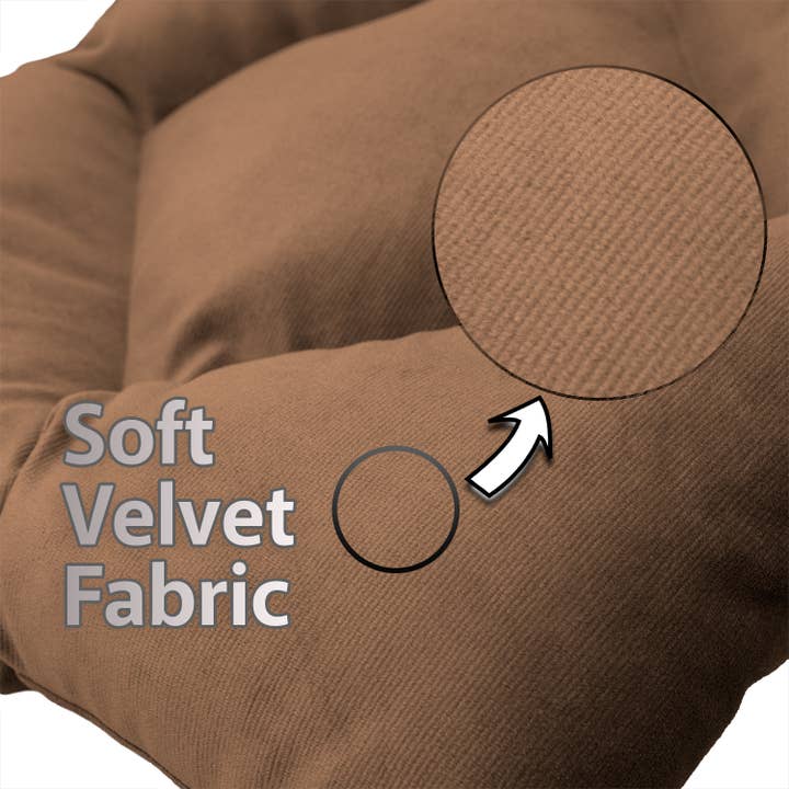 CASASRO - Venta al por mayor Cojines para sillas - CASASRO® Cojines para sillas de comedor | Juego de 4 de 40x40 cm | Tela de terciopelo suave lavable en 9 colores | Cojines con lazos para sujetar19