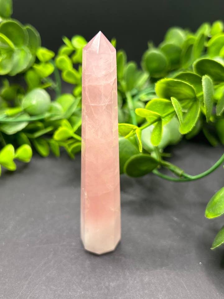 Rose Quartz Polished Point (#14) for wholesale by Moonbeam Healing