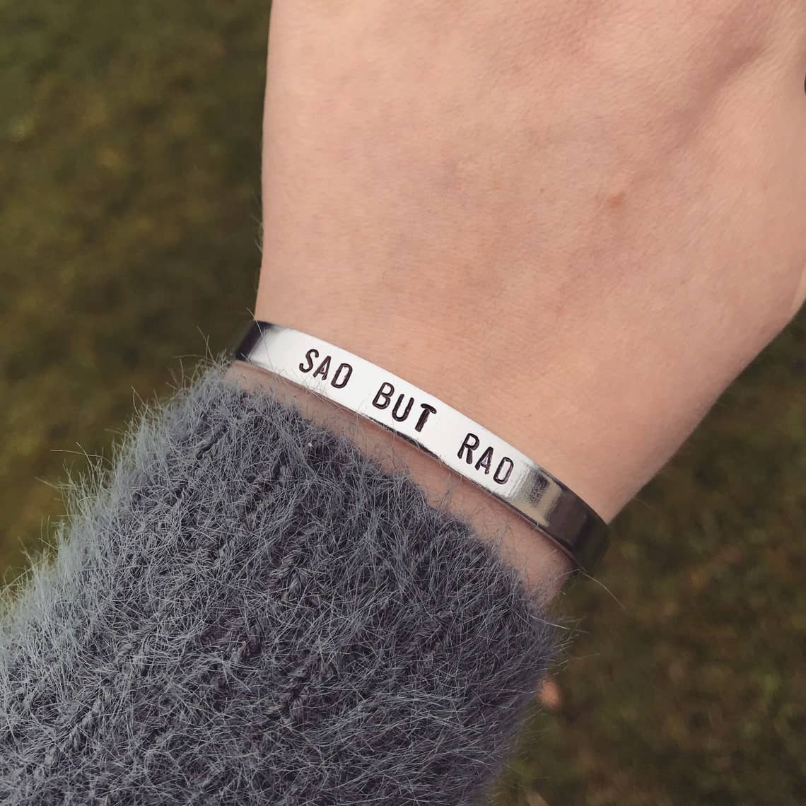 Black Tied – wholesale Cuff bracelet – Sad But Rad Bracelet | Depression Mental Health Awareness0