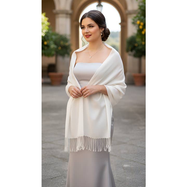 SERENITA - Wholesale Scarf - Women's - Cashmere feel wedding solid pashmina shawl wrap scarf27