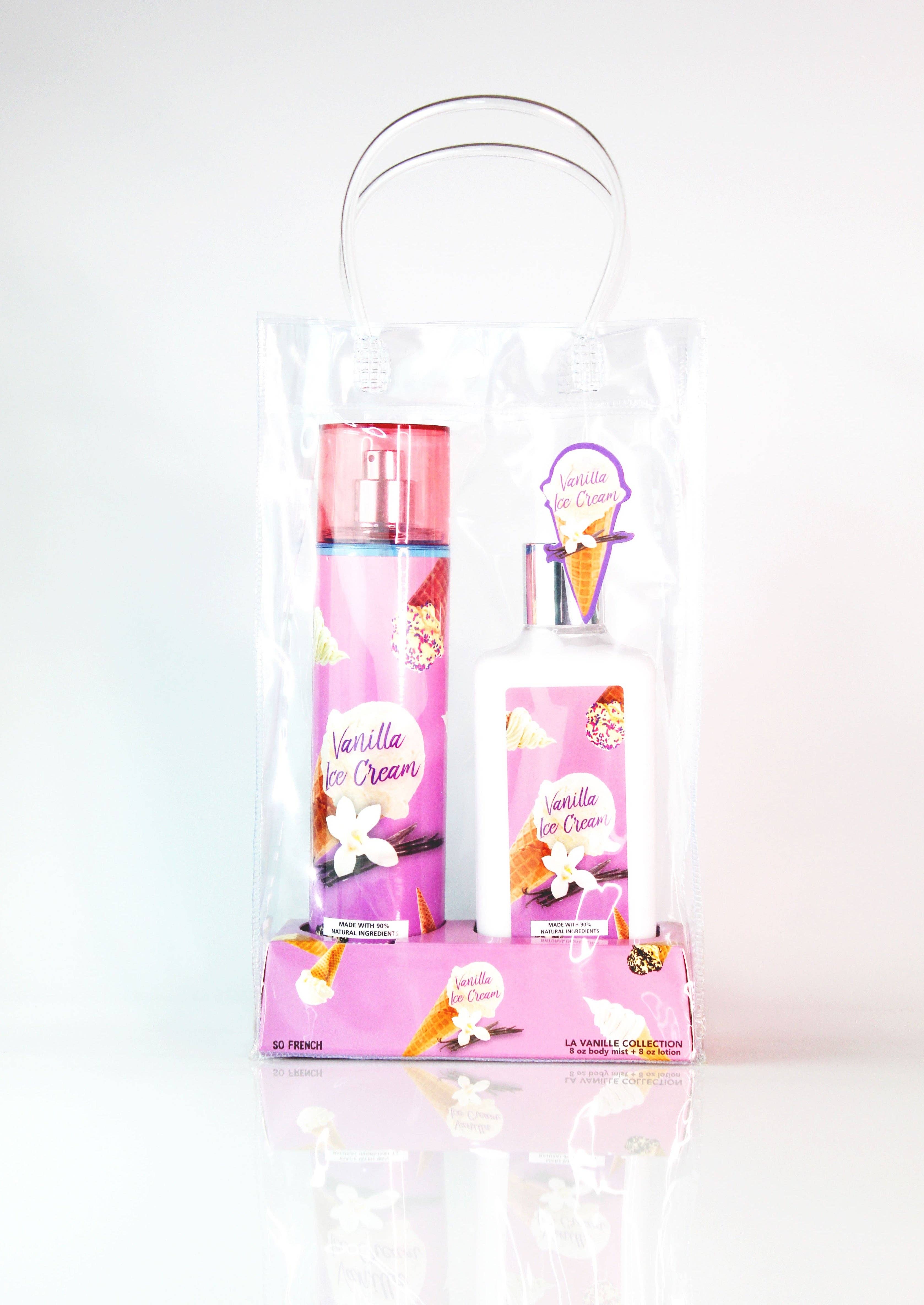So French Perfumes - Wholesale Bath & Body Set - Vanilla Ice Cream 2-Piece Body Mist and Body Lotion Set1
