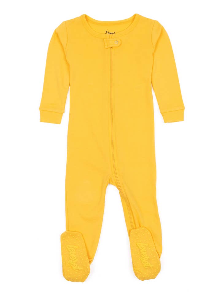 Kids Footed Cotton Pajama Solid for wholesale by Leveret Pajamas