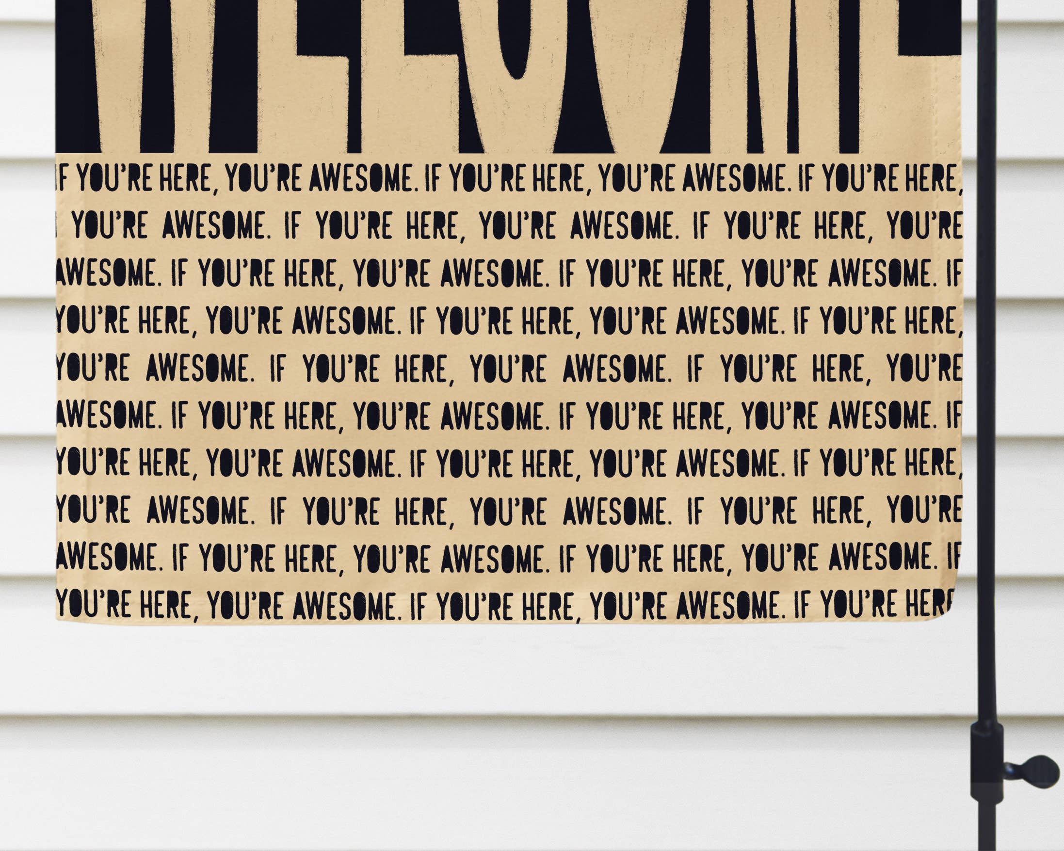 Declaration HOME - Wholesale Flag - Welcome! Cream Garden and House Flag - Double Sided6