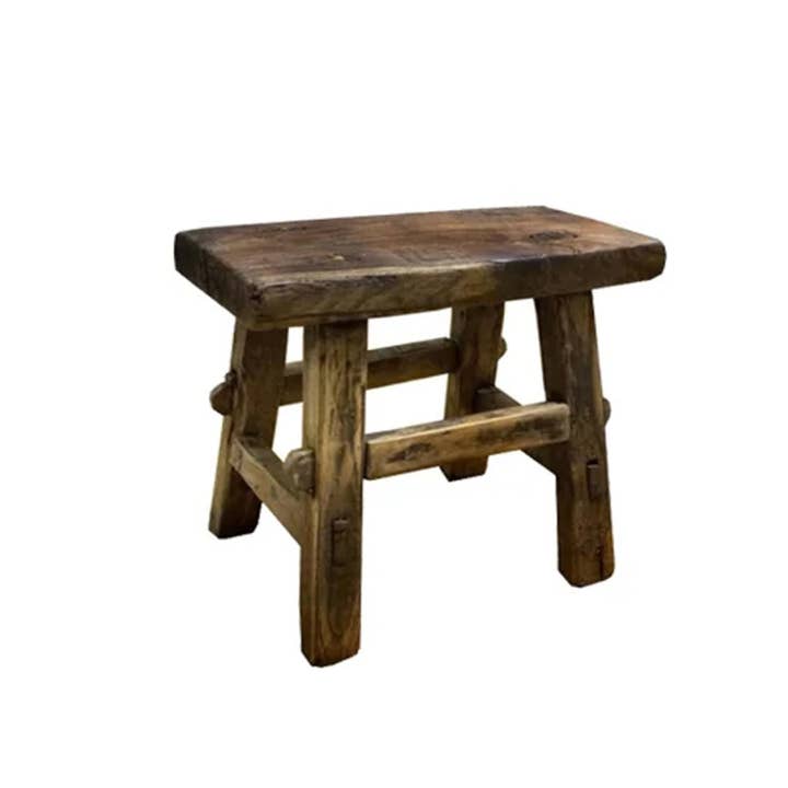 NACH - Wholesale Stool - Rect. Antique Mini Stool *Assorted, Size May Vary*3