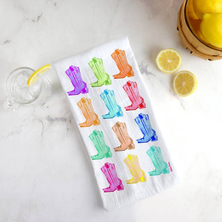 Torchon "Cowgirl Kaleidoscope" pour la vente par Paige Poppe Art