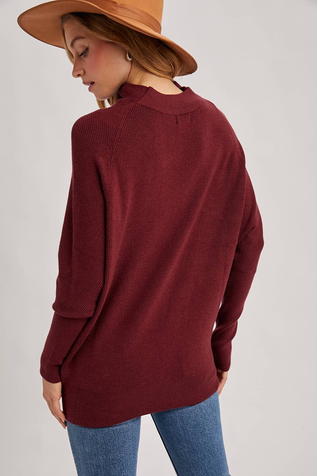 Bluivy - Wholesale Knit Sweater - Women's - SLOUCH NECK DOLMAN SLEEVED PULLOVER61