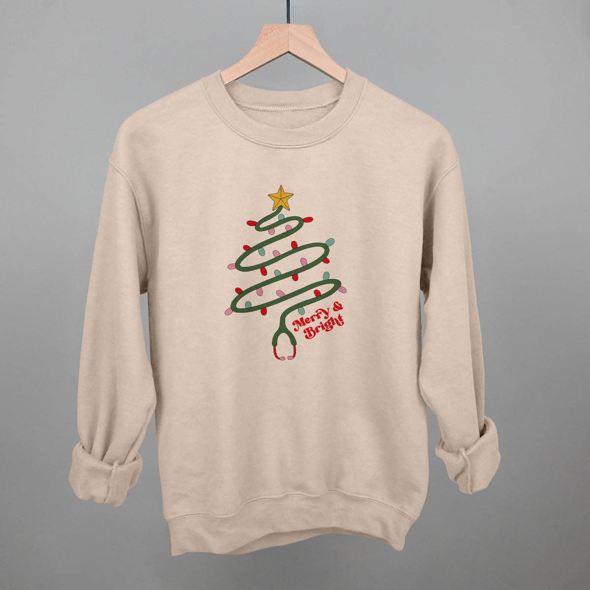 Ivy + Cloth - Wholesale Screen Printed T-Shirt - Women's - Merry & Bright Stethoscope9