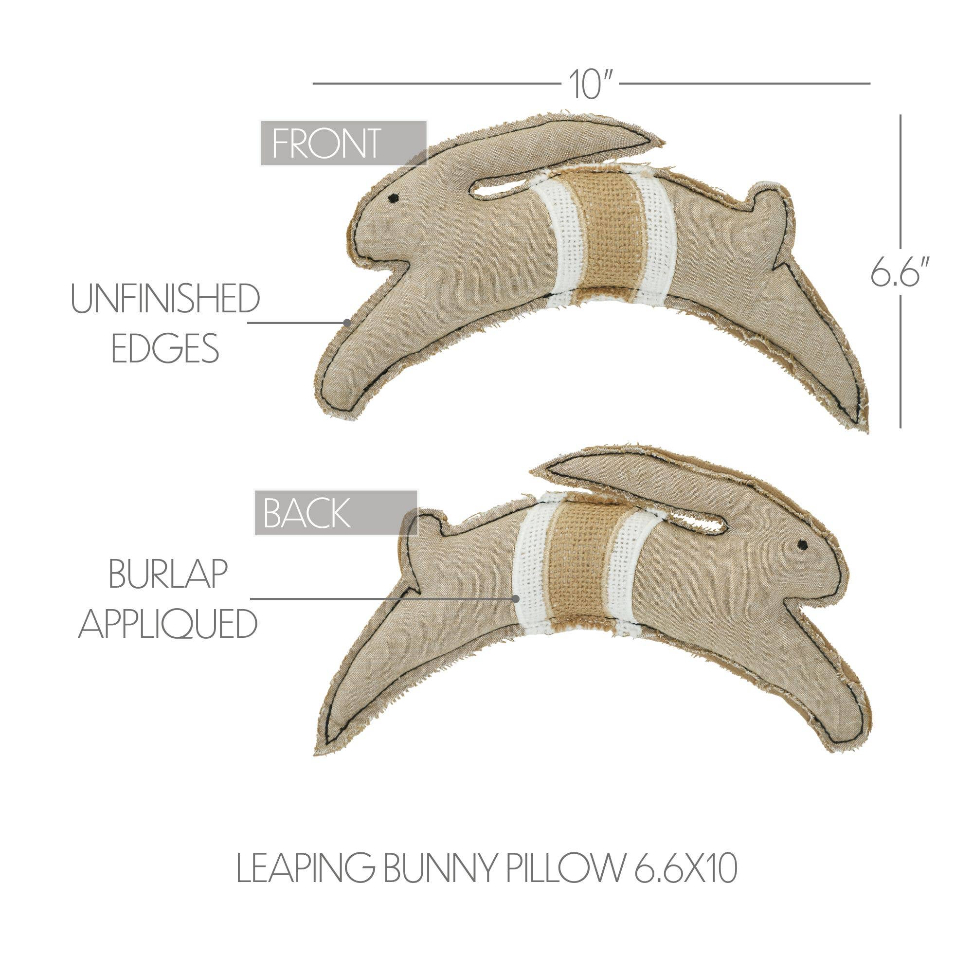 VHC Brands - Wholesale Throw/Decorative Pillow - Spring In Bloom Leaping Bunny Pillow 6.6x103