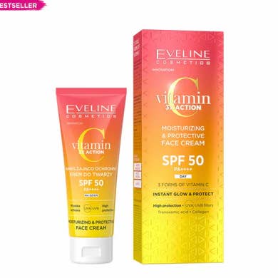 Eveline Cosmetics - Wholesale SPF Moisturizer - Vitamin C 3x Action Moisturizing Protective Day Cream SPF 50 (30ml)