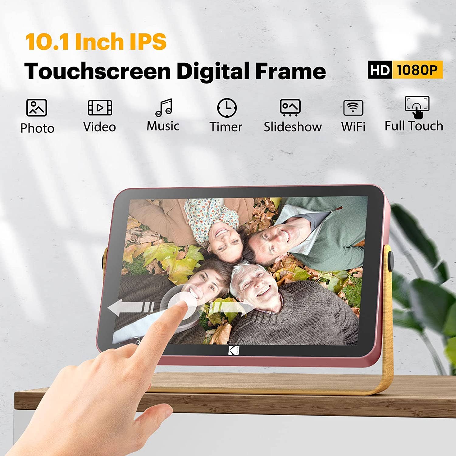 GT COMPANY - Wholesale Picture Frame - KODAK - RWF108H - 10-inch Wi-Fi Digital Photo Frame - Pink4