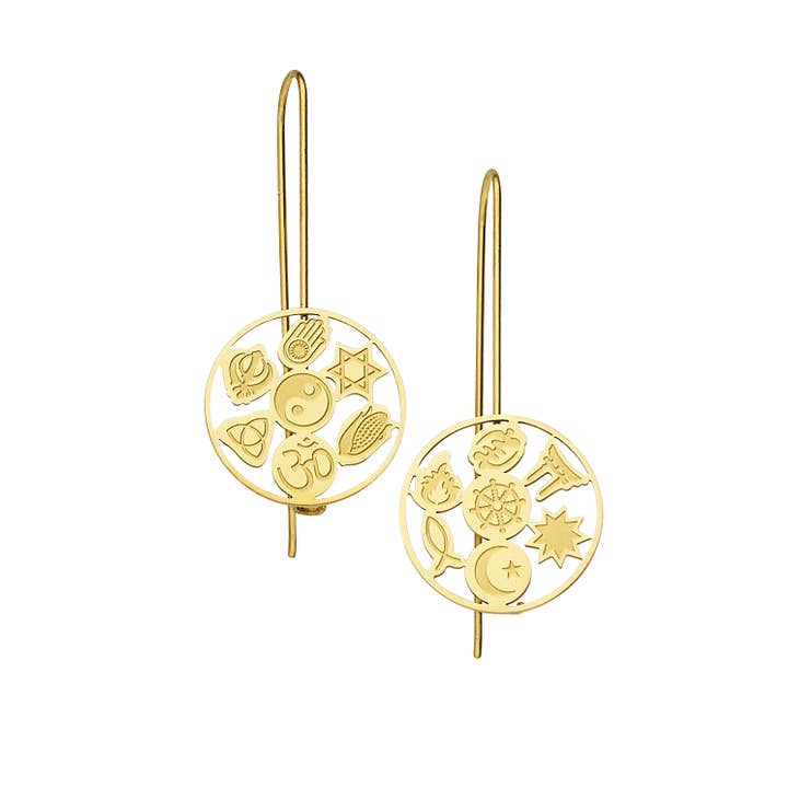 Tolerance Stainless Steel Drop Hoop Earrings for wholesale by Tolerance. It's Time.