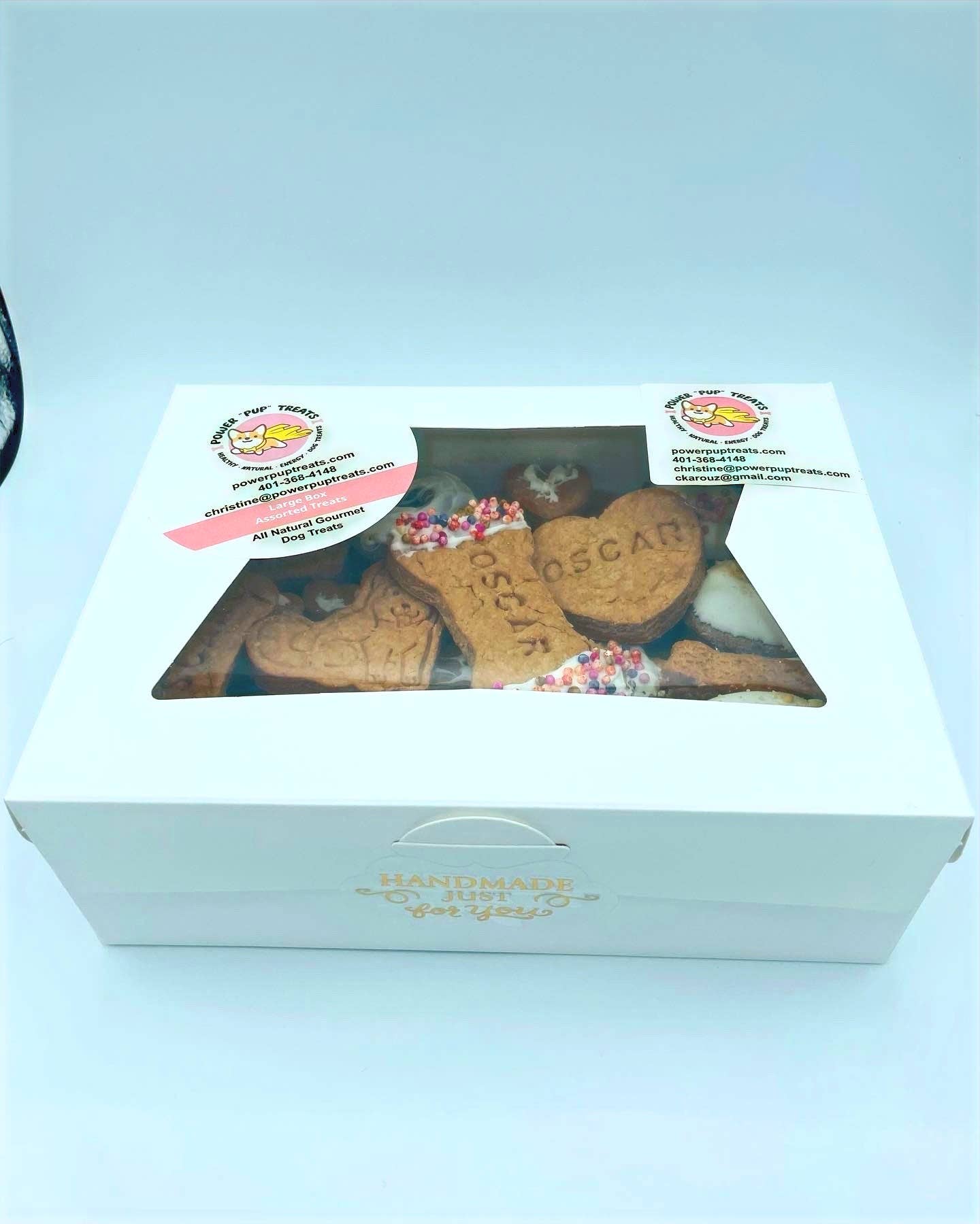 Power “Pup” Treats – Engroshandel Godbid - Hund – Treat Sampler (8 ounce æske)1