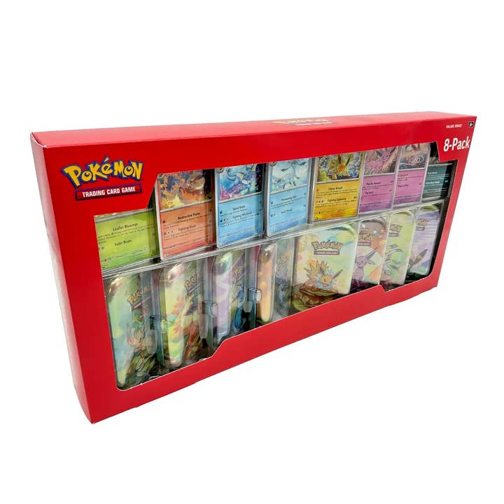 Pokemon TCG: Prismatic Evolutions 8 Mini-Tins Costco Box for wholesale by DISTREAM OU