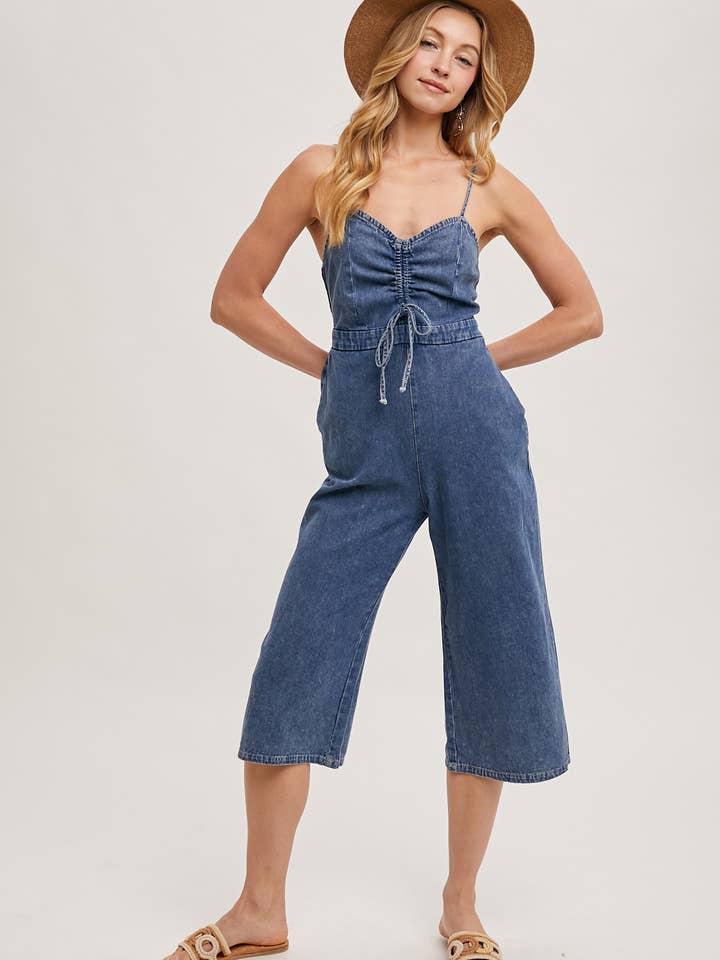 Bluivy - Wholesale Jumpsuit - Women's - ACID WASH DENIM JUMPSUIT