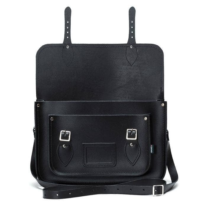 Zatchels – wholesale Satchel – Women's – Handmade Leather Satchel - Black - Available in 3 Sizes