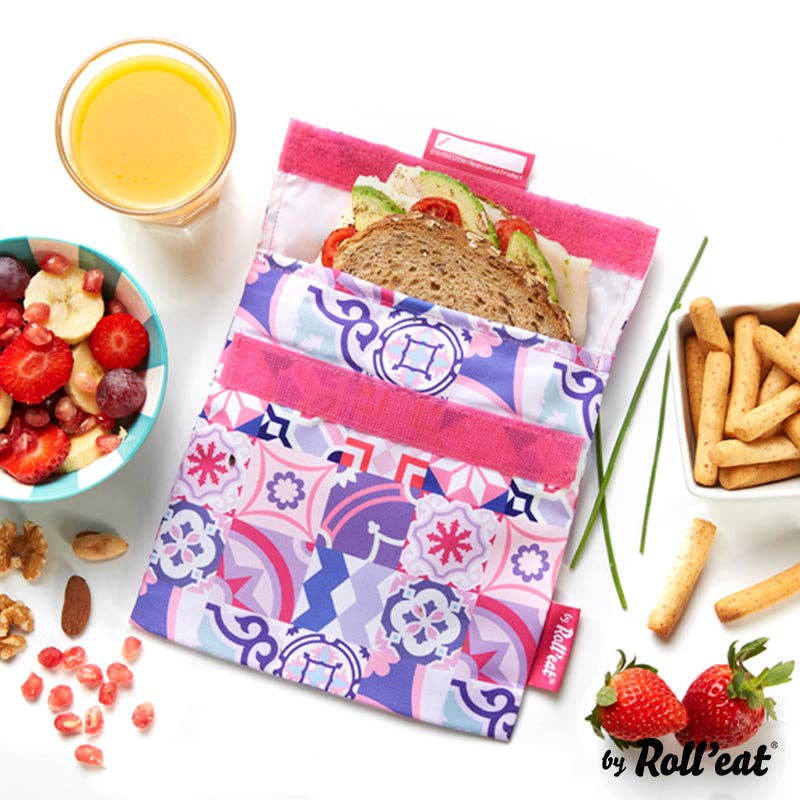Brotzeit – wholesale Lunchlåda – Roll'eat Snack'n'go Patchwork Lunchbag tvättbar snackpåse brödpåse9