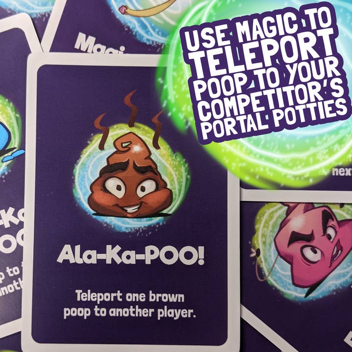 Rookie Mage Games - Wholesale Card Game - Portal Potties - A Game About Wizards Who Teleport Poop