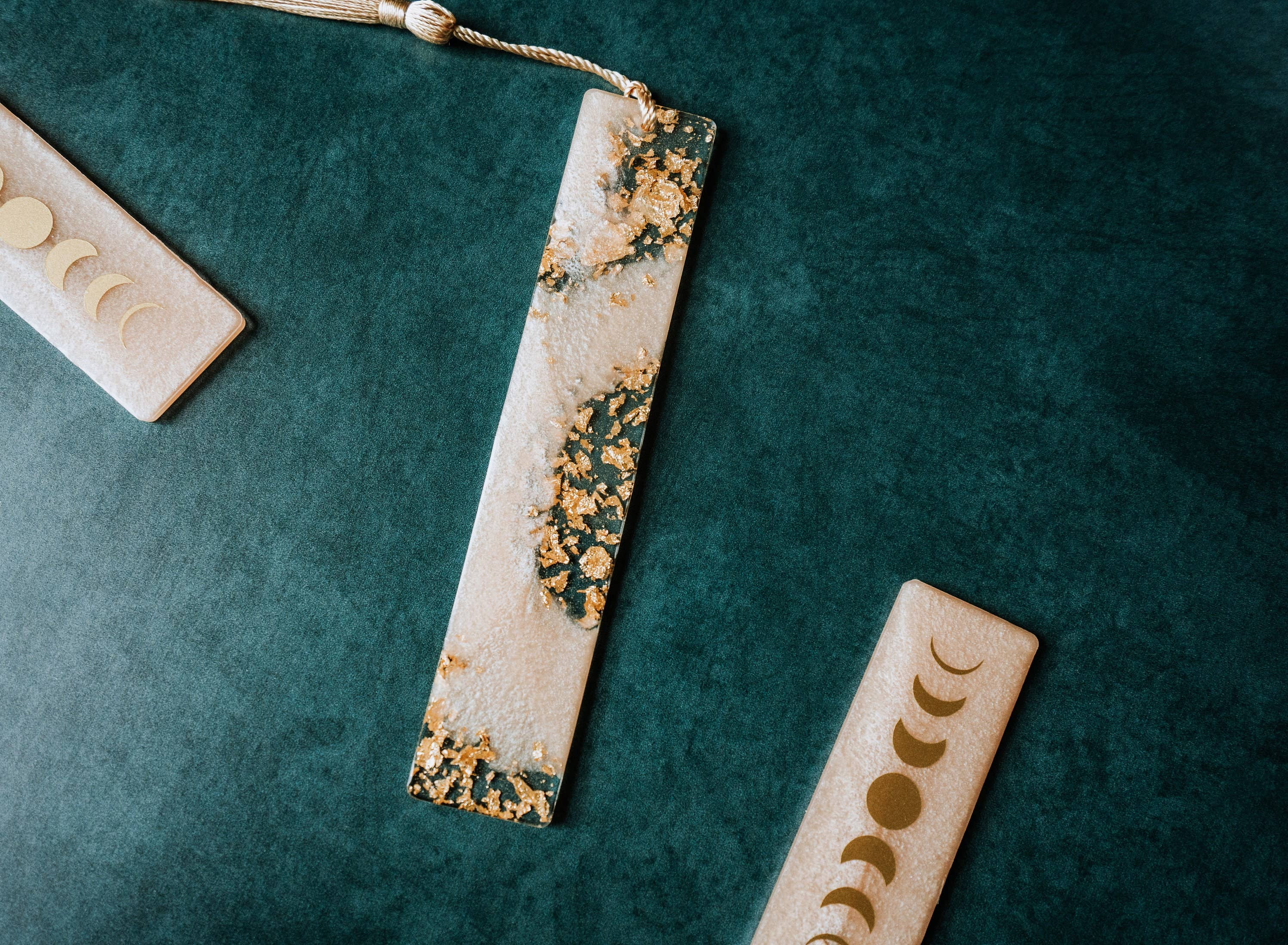 Dège Creative - Wholesale Bookmark - Peach Moon Phases & Geode Bookmark8