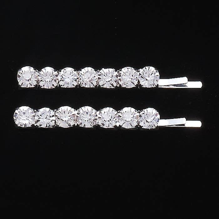 2734A Round Crystal Bobby Pins for wholesale by Dasha Designs