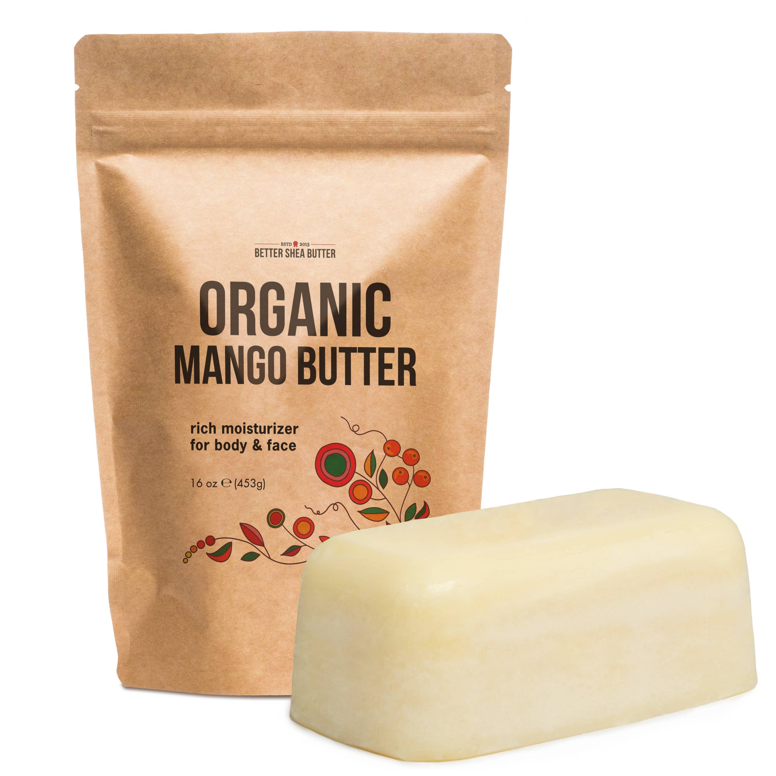 Better Shea Butter - Wholesale Hand & Body Lotion - Organic Mango Butter - 1 lb Block7